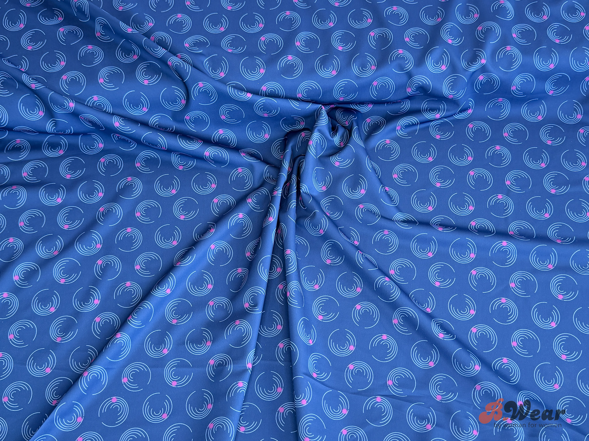 Panty fabric - Blue circles