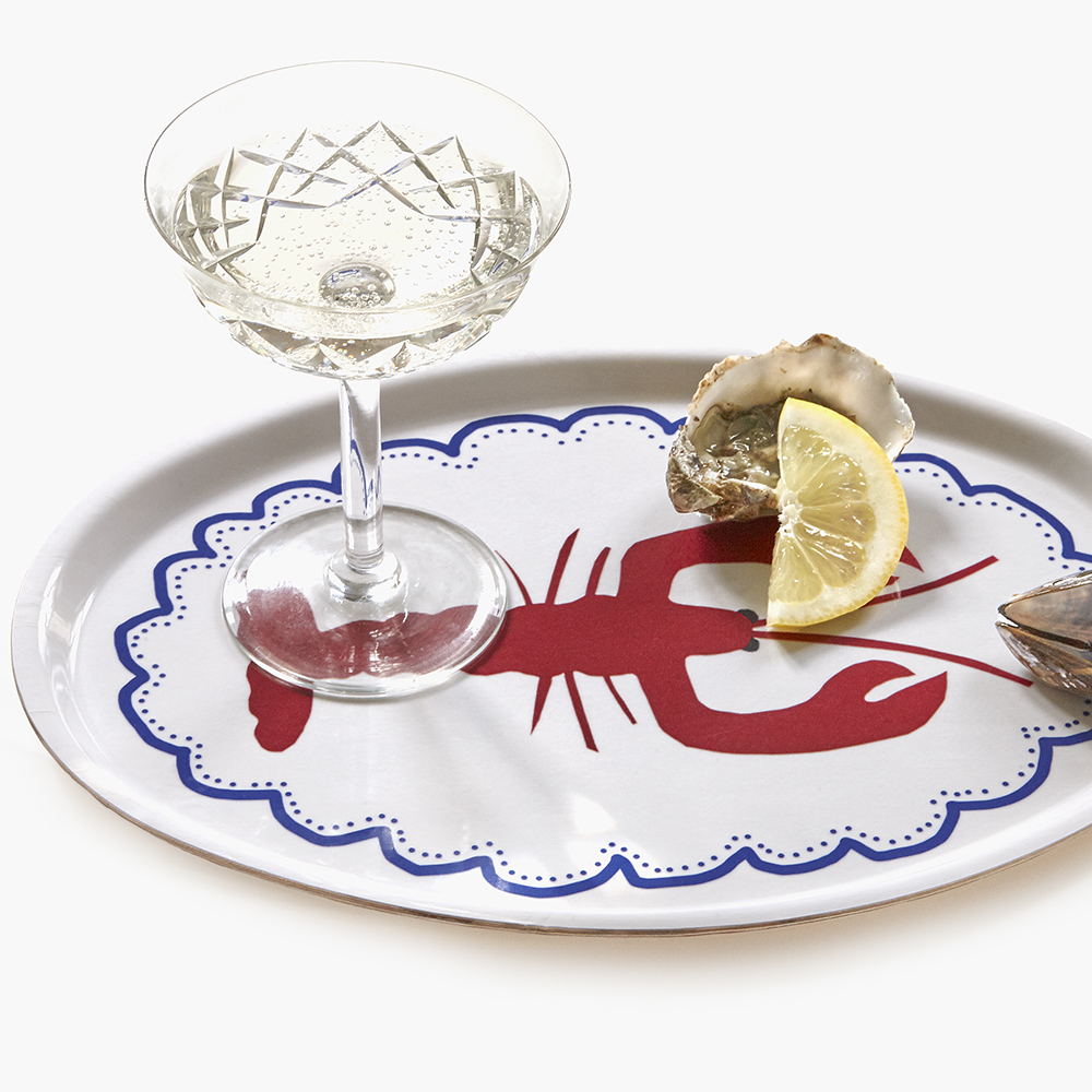 Lobster Oval Bricka - 31x22cm - 2