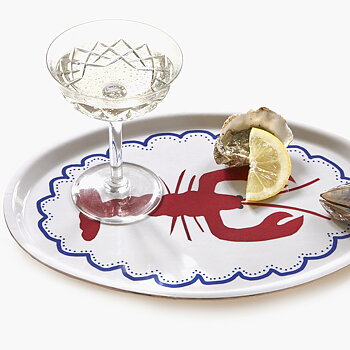 Lobster Oval Serving Tray - 31x22cm