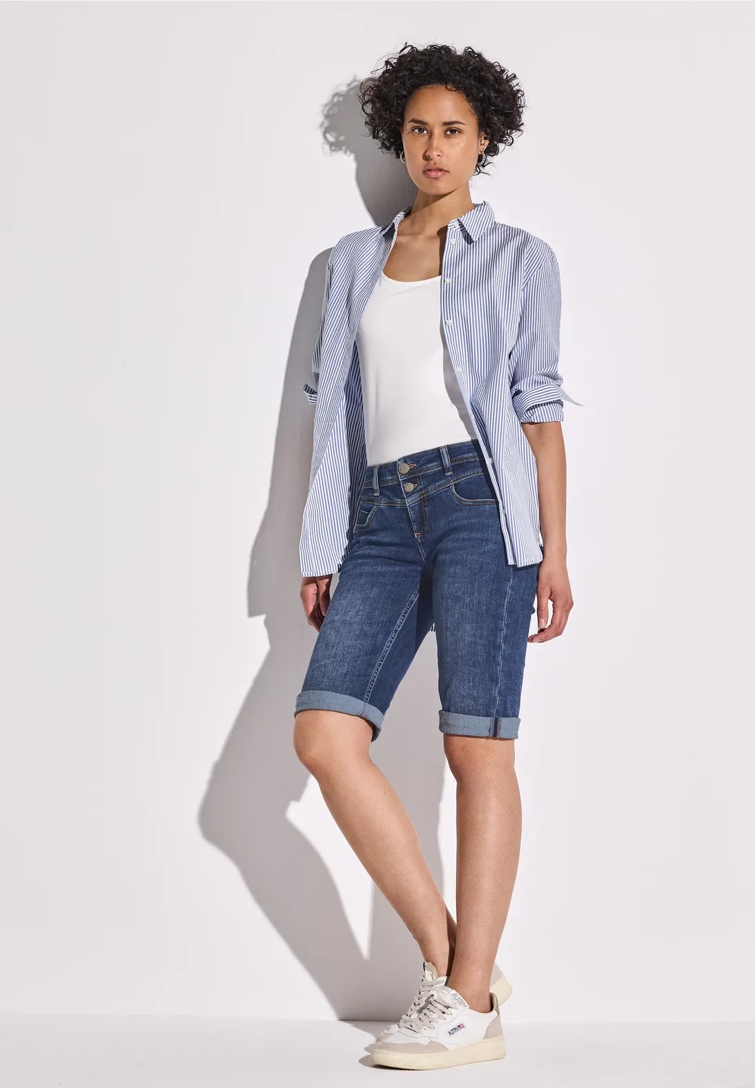 Jana Bermuda Shorts - Mid Blue - Street One - 6