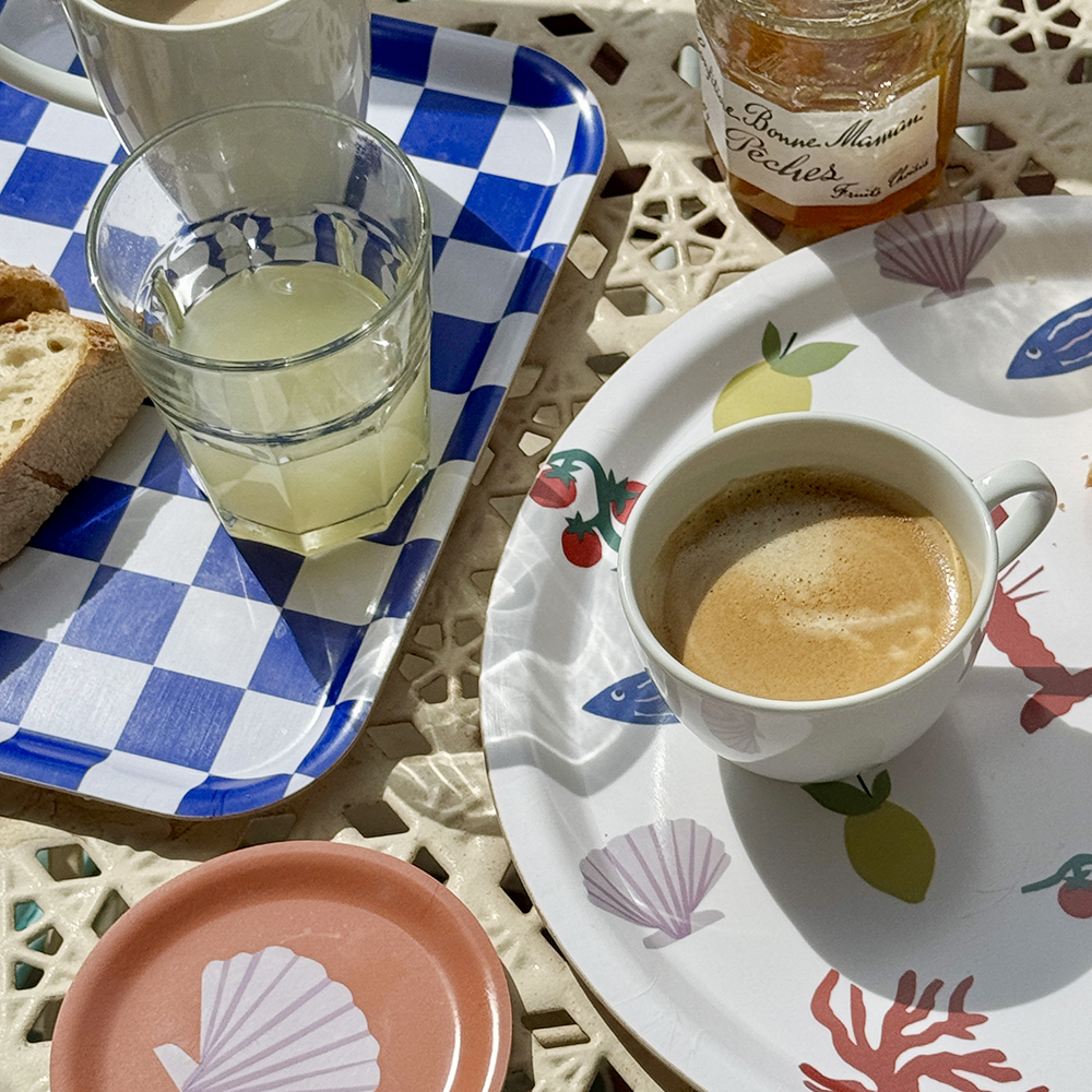'Seaside Lunch'  Round Serving Tray - 31 cm - 4