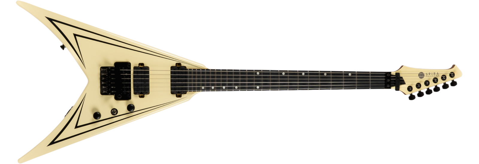 Spira Guitars V-420 Antiq White Stripe