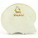 Gunvor Olin-Grönqvist (Arabia 1960s) White Hedgehog Wall Plaque 23 cm