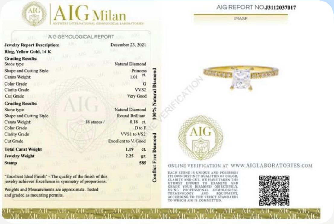 Diamantring 1.19ct - 3
