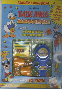 Tidningspåse nr 2 2025, Kalle Anka Megapåse med hoppande näbbar & styrke-mätare