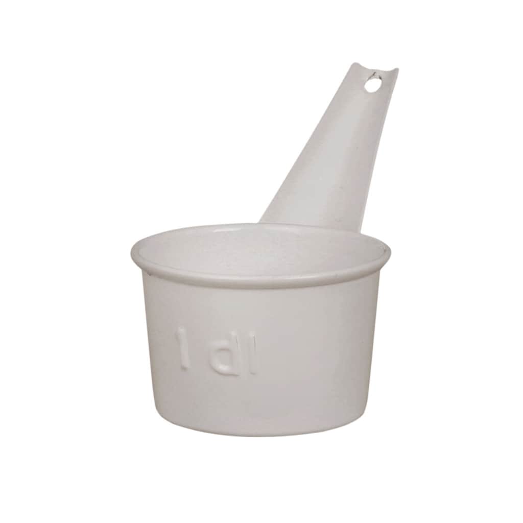 Decilitermått - Mått - Skopa - 1 dl - Beige - Emalj