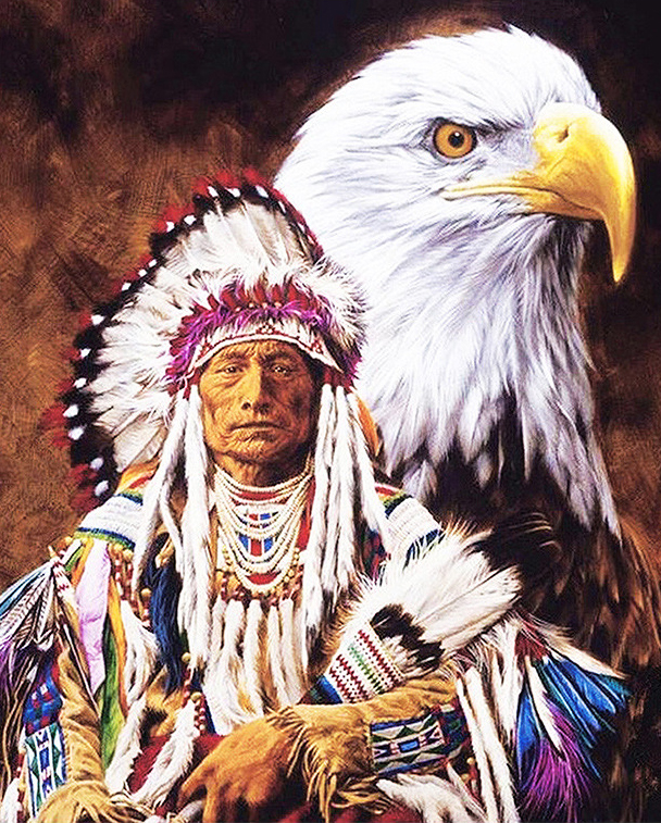 Indian & Eagle, Noessa Diamond Painting