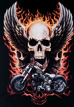 Skull in Flame, Noessa Diamond Painting