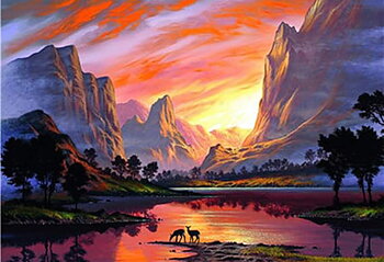 Mountain River, Noessa Diamond Painting