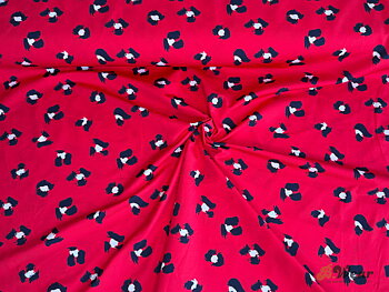 Red swimwear fabric with pattern