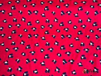 Red swimwear fabric with pattern