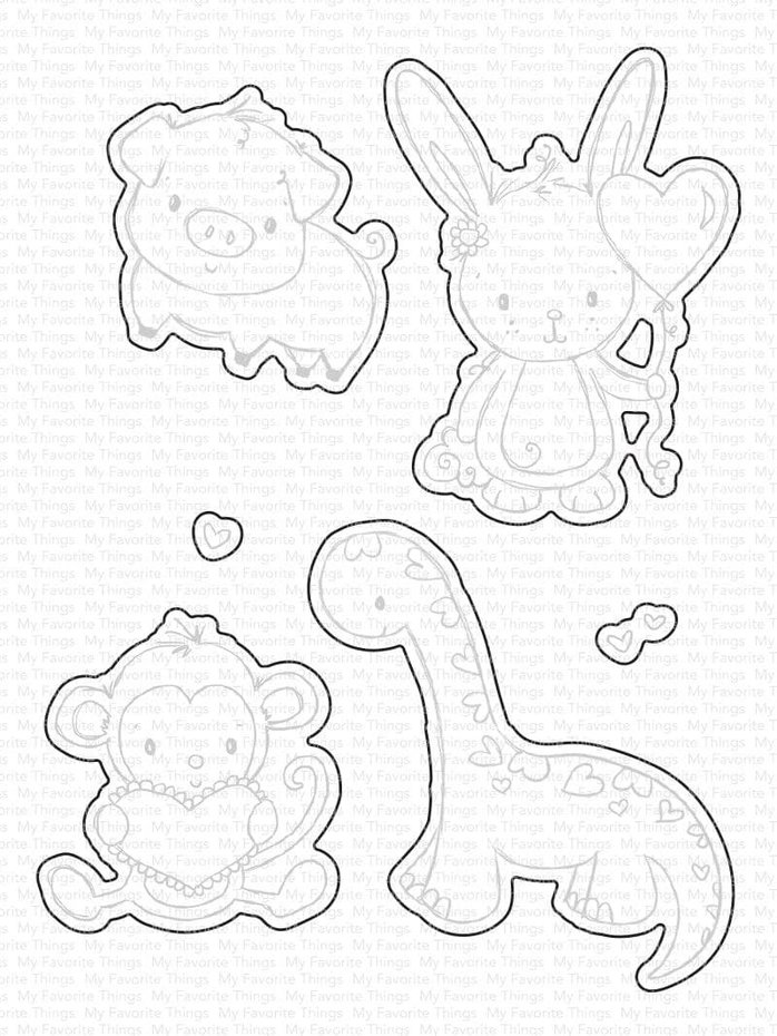 MY FAVORITE THINGS -My Punny Valentine STAMP & DIE SET - 2