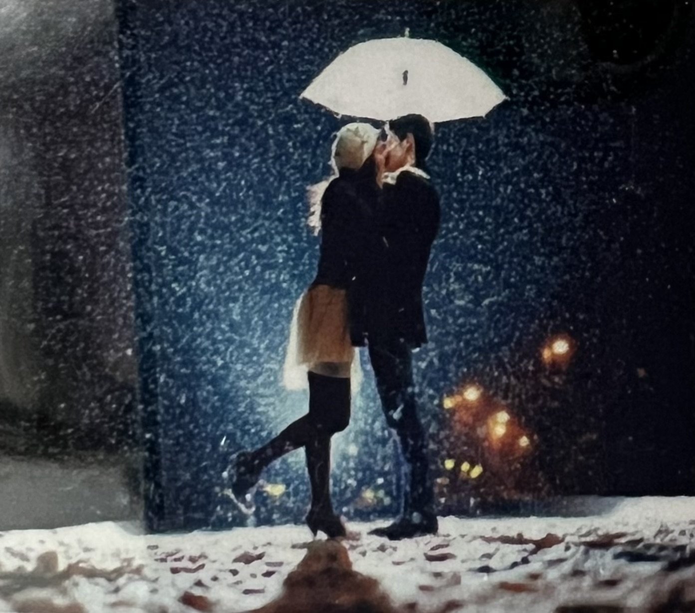 Kisses in the Snow, Diamond Art Diamond Painting