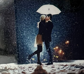 Kisses in the Snow, Diamond Art Diamond Painting