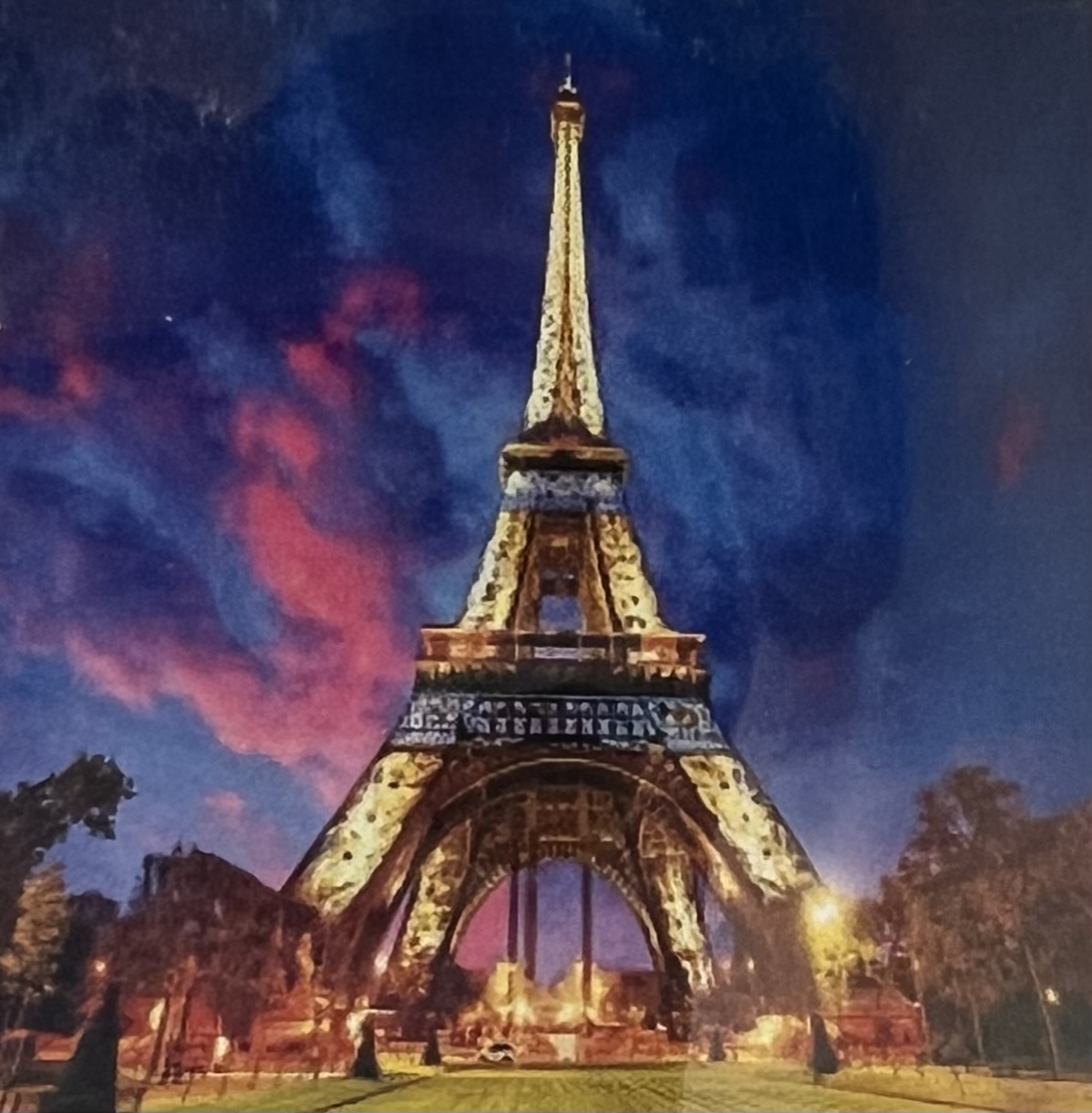 Eiffel Tower by Night, Diamond Art Diamond Painting
