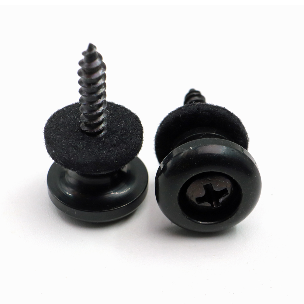 Strap Button Set "Mushroom" (Black) - 3