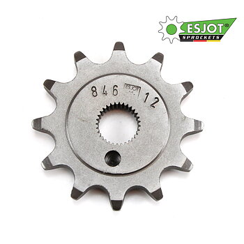 Sprocket front Mustang/Victoria 12 T. Esjot in highest quality. Made in Germany.