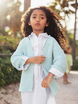 Sandnes Ruby Cardigan Junior 2503_07 (16 m rätstickning st 5)