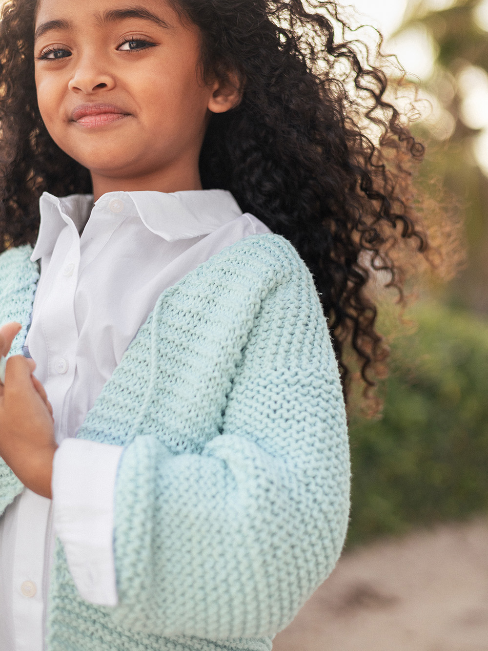 Sandnes Ruby Cardigan Junior 2503_07 (16 m rätstickning st 5) - 3