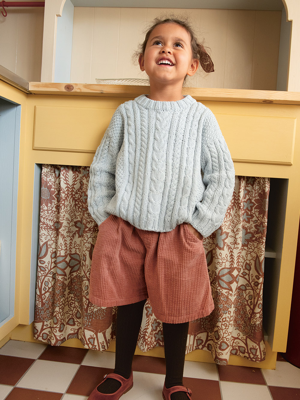 Sandnes Caspian Sweater Junior 2501_01 (20 mosstickning st 4)