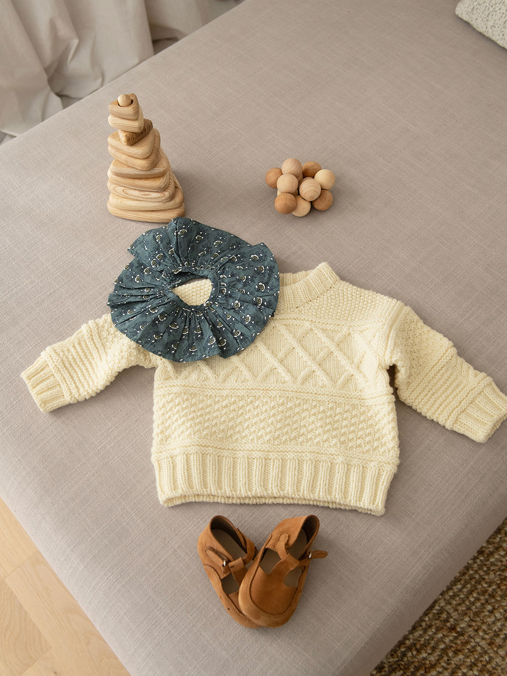 Sandnes Guernsey Sweater Baby 2413_01 (20 m mosstickning st 4) - 5