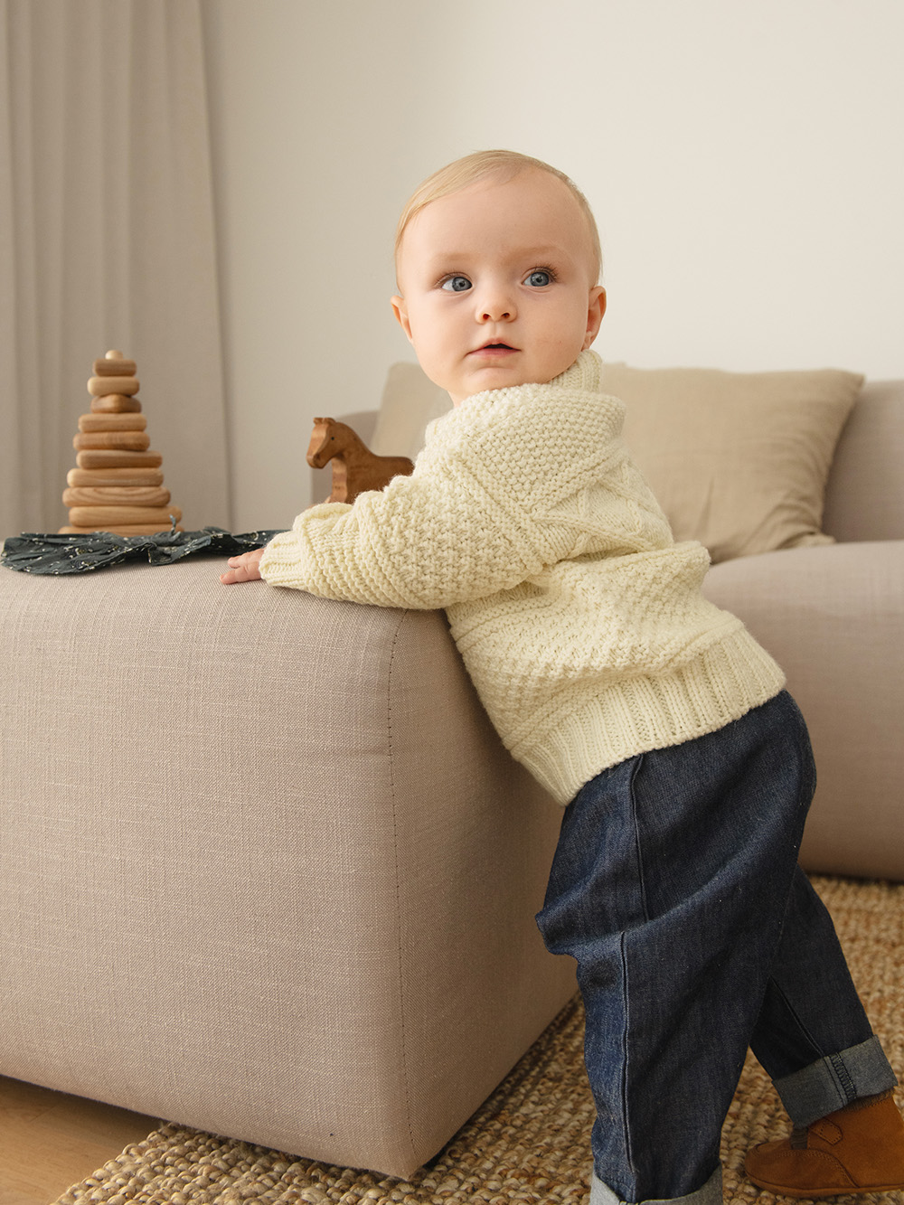 Sandnes Guernsey Sweater Baby 2413_01 (20 m mosstickning st 4) - 4