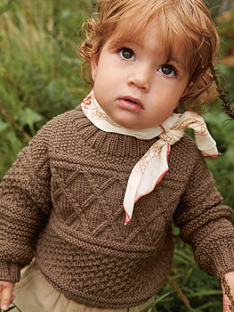 Sandnes Guernsey Sweater Baby 2413_01 (20 m mosstickning st 4)