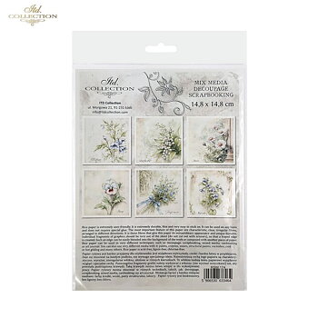 Set med 6 st olika motiv blommor