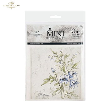 Set med 6 st olika motiv blommor