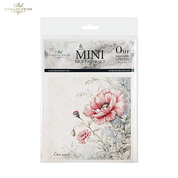Set med 6 st olika motiv blommor
