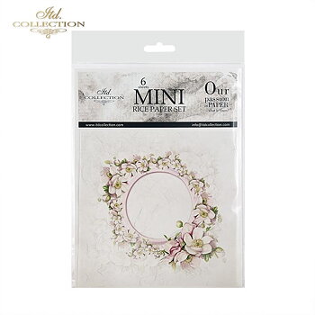 Set med 6 st olika motiv blommor med ramar