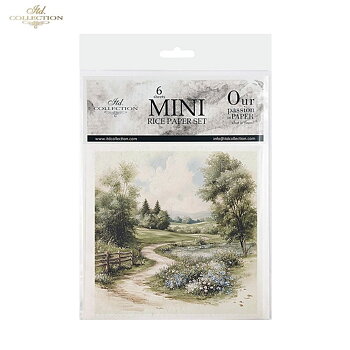 Set med 6 st olika natur motiv .