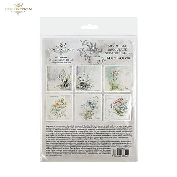 Set med 6 st olika motiv blommor