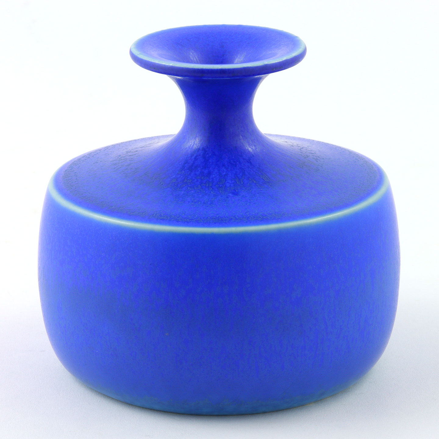スヴェン・ヴァイスフェルト　ブルー　花瓶　グスタフスベリ スタジオ　ユニーク スヴェン・ヴァイスフェルト ブルー 花瓶 グスタフスベリ スタジオ