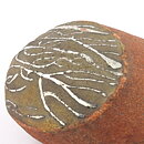 Börje Skohg (1976) Unique Stone with Abstract Silver Decor 10 cm