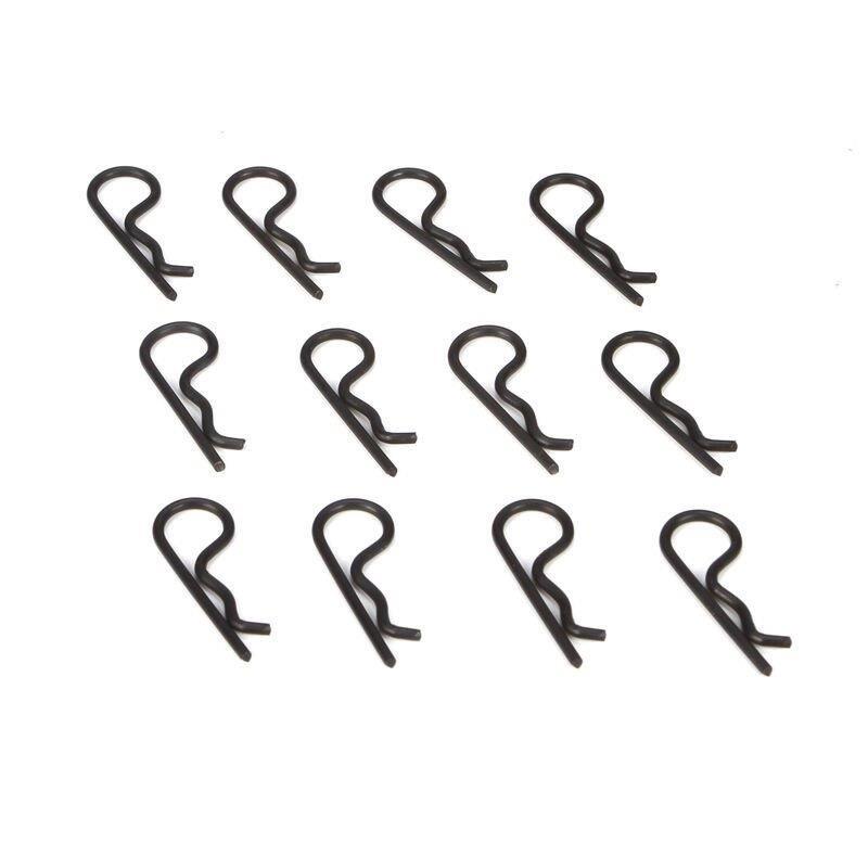 TLR Body Clips, Black (12): 22/22-4