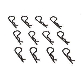 TLR Body Clips, Black (12): 22/22-4