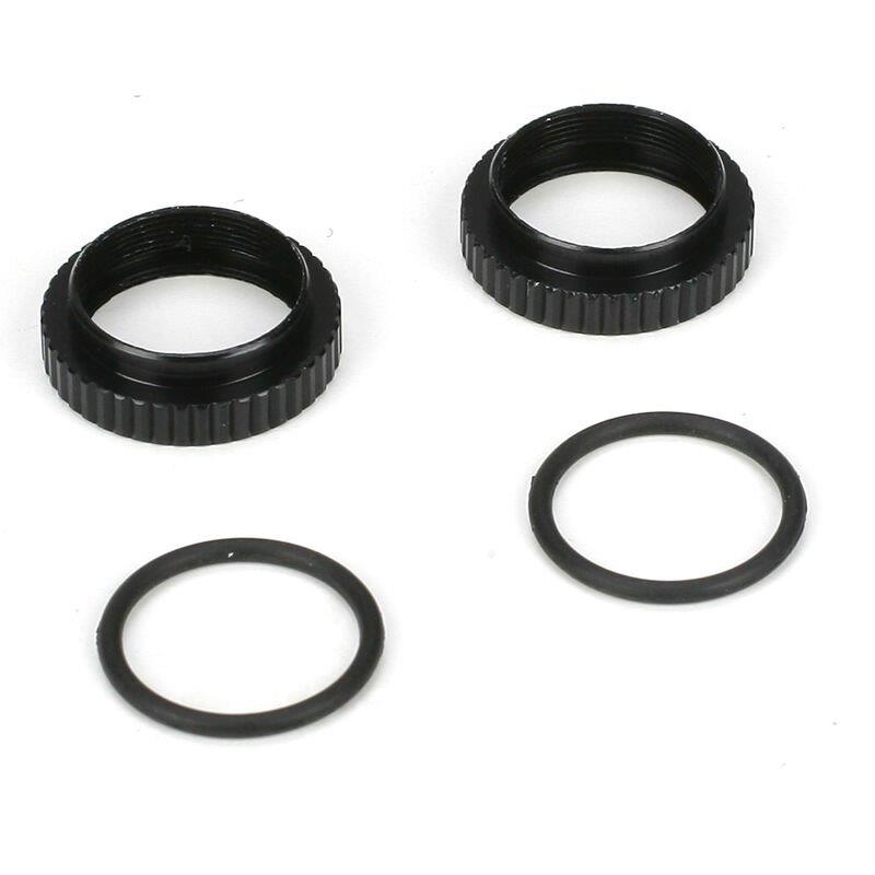 TLR Shock Preload Adjuster Nut w/ O-rings: 22/22-4