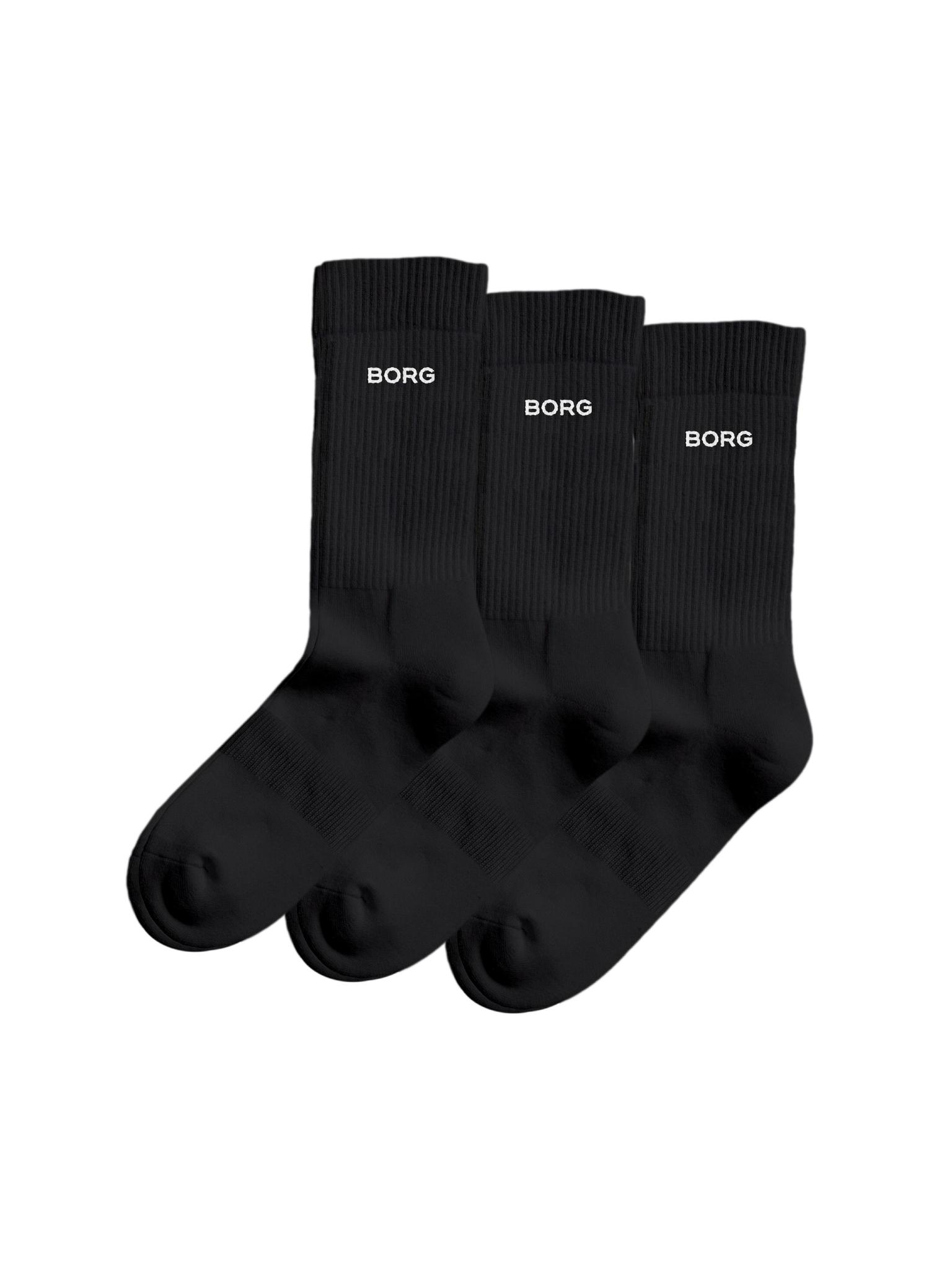 ESSENTIAL CREW SOCK 3p svart - Björn Borg