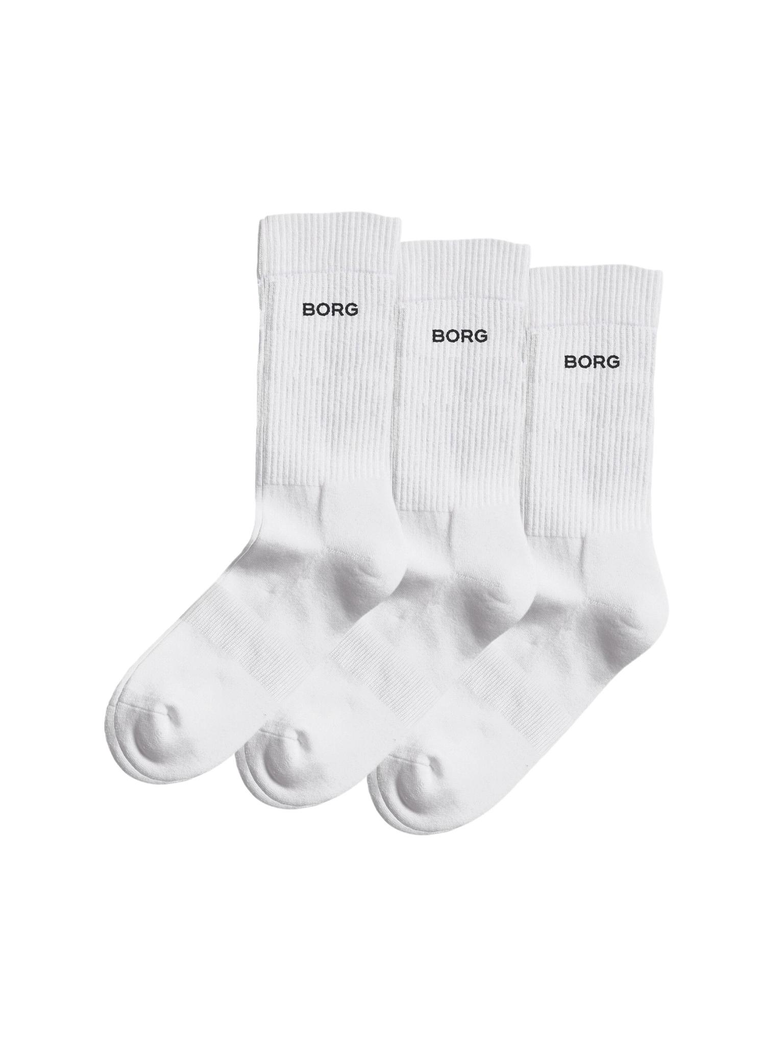 ESSENTIAL CREW SOCK 3p vit - Björn Borg