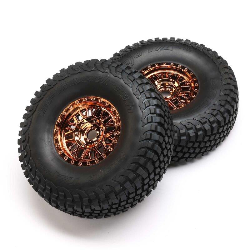 LOSI Wheel, Tire, Mounted (2): 8X Super Lasernut