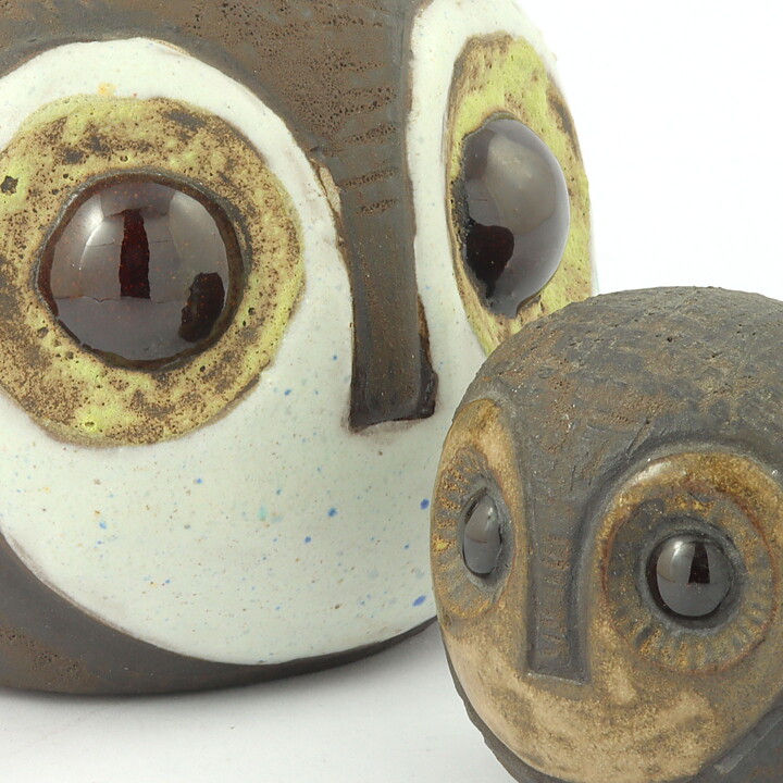 Lars Bergsten (1960s) Two Swelling Owls 7–12 cm (2)