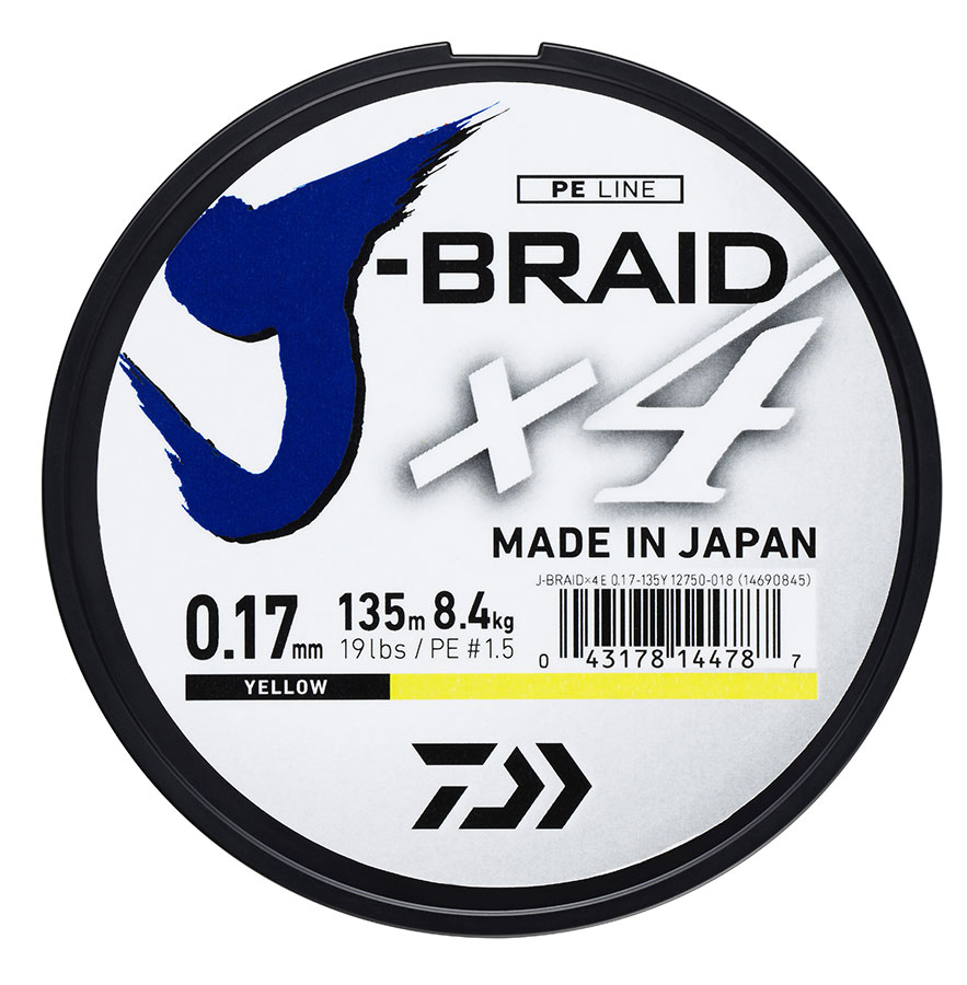 J-BRAID X4E 135m YELLOW - 2