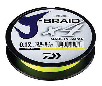 J-BRAID X4E 135m YELLOW