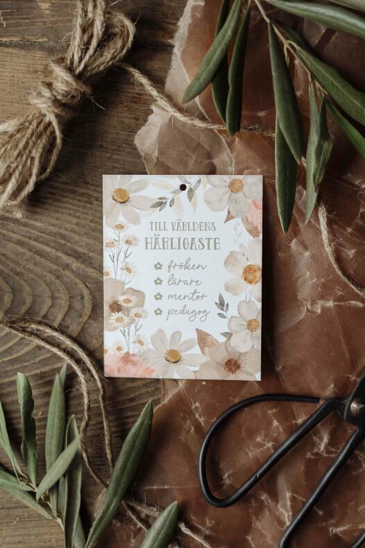 Card, Till världens härligaste fröken, lärare, mentor, pedagog.. - Majas Cottage