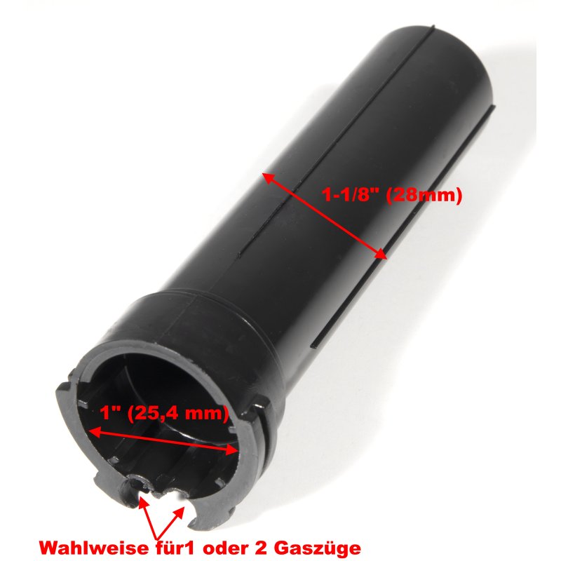 1" (25,4 mm) Drosselhülse Gasrolle Schwarz. - 2