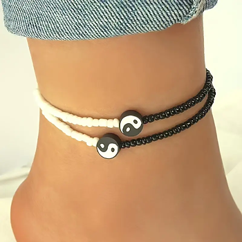 Dubbla Ankelkedjor "Ying & Yang"
