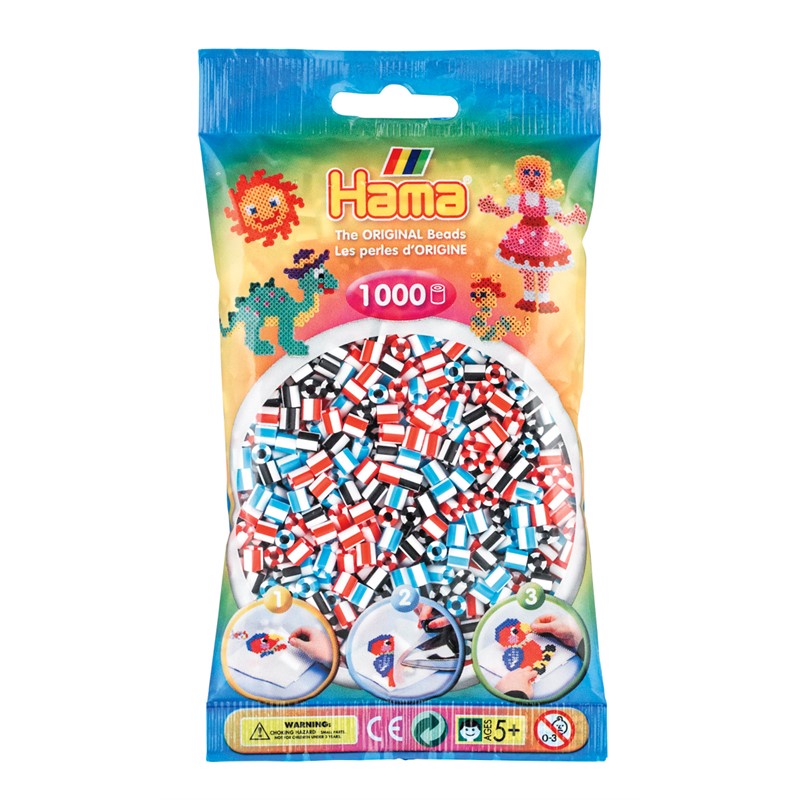 HAMA  Pärlor 1000 st, stribet