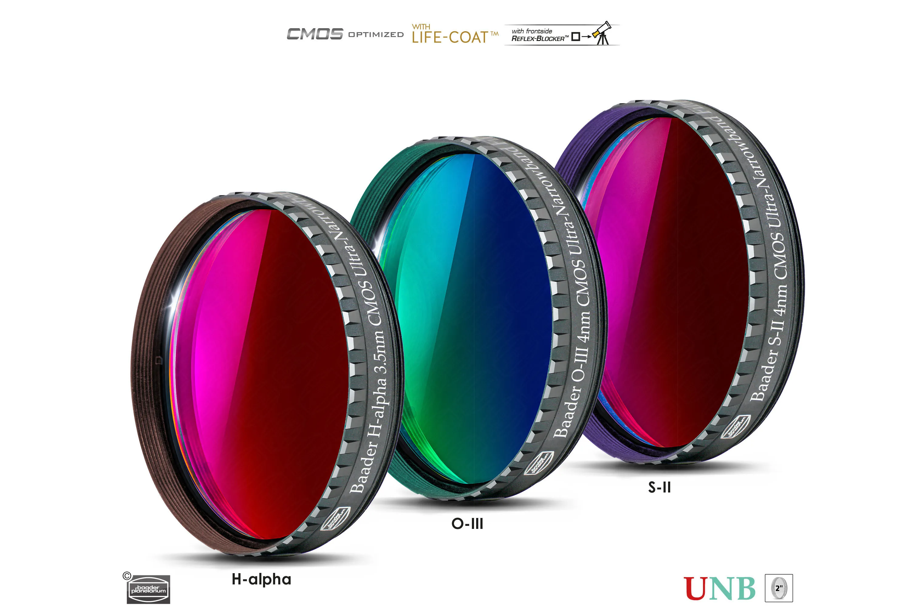 BAADER-PLANETARIUM SMALBANDSFILTER-SET - 3,5 NM / H-ALFA, O-III, S-II - 8