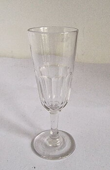 Shot glass small faceted antique